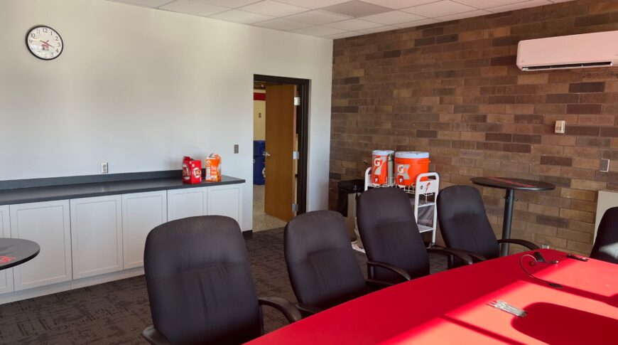 Conference room at the Blikre Activities Center. This is the result of the NDSCS entrance reconfiguration project.